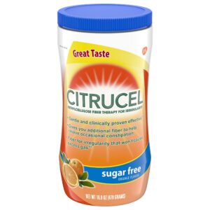 Citrucel polvo fibra sin azúcar sabor naranja paquete de 4