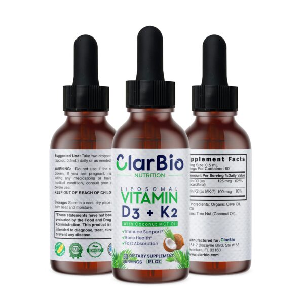 ClarBio liposomal d3-k2 gotas etiqueta