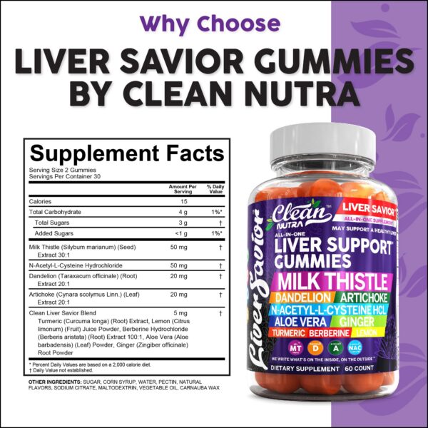 Clean Nutra gomitas liver detox ingredientes naturales
