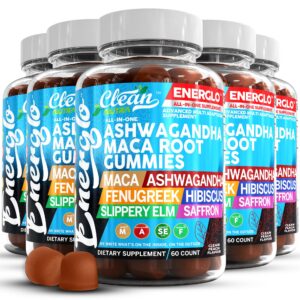 Clean Nutra gomitas veganas ashwagandha maca vitamina durazno