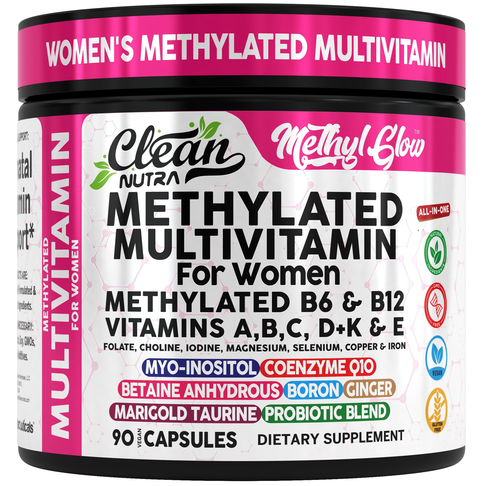 Multivitamínico Clean Nutra Methylated Mujeres 90 cápsulas
