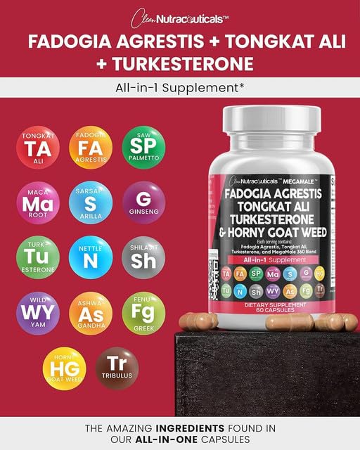 Clean Nutra suplemento masculino con maca, ginseng y fenogreco