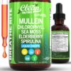 Clean Nutraceuticals gotas de mullein para pulmones y espirulina
