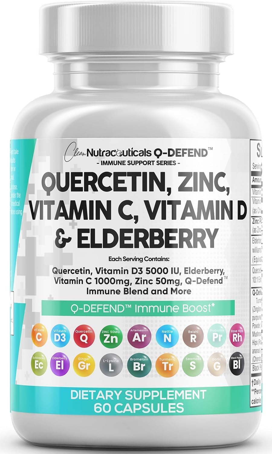 Clean Nutraceuticals Quercetin Zinc Vitamin C D