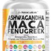 Clean Nutraceuticals suplemento Ashwagandha y Maca 60 cápsulas naranja