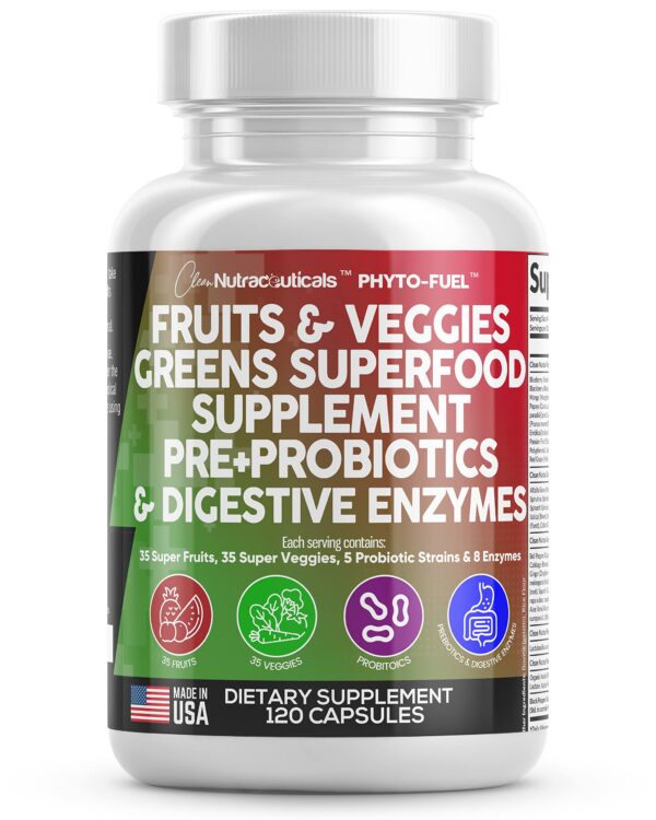 Version 1.0.0 Clean Nutraceuticals suplemento superalimento 120 cápsulas