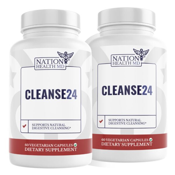 Capsula Cleanse24 con etiqueta visible