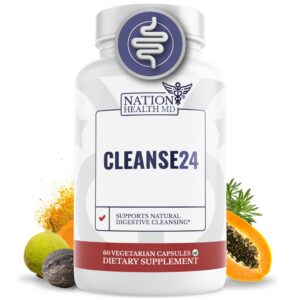 Cleanse24 suplemento para limpieza intestinal NATION HEALTH MD paquete