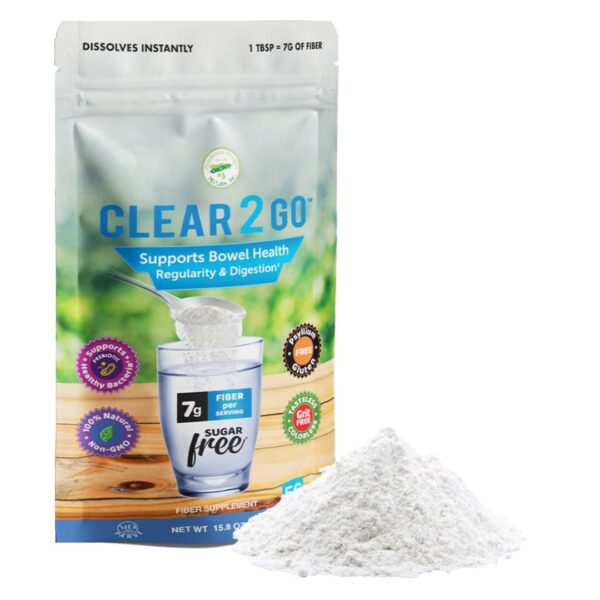 Version 1.0.0 Clear 2 Go suplemento prebiótico polvo fibra natural 15.8 oz