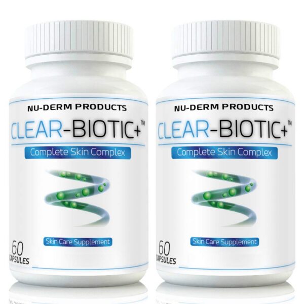 Paquete Clear-Biotic suplementos vitamínicos para tratamiento natural del acné