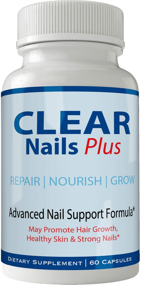 Clear Nails Plus vitaminas para uñas cabello y piel sin gluten