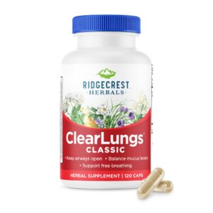 ClearLungs Classic suplemento natural para salud pulmonar frasco