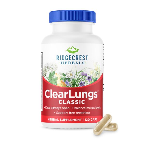 ClearLungs Classic suplemento natural para salud pulmonar frasco
