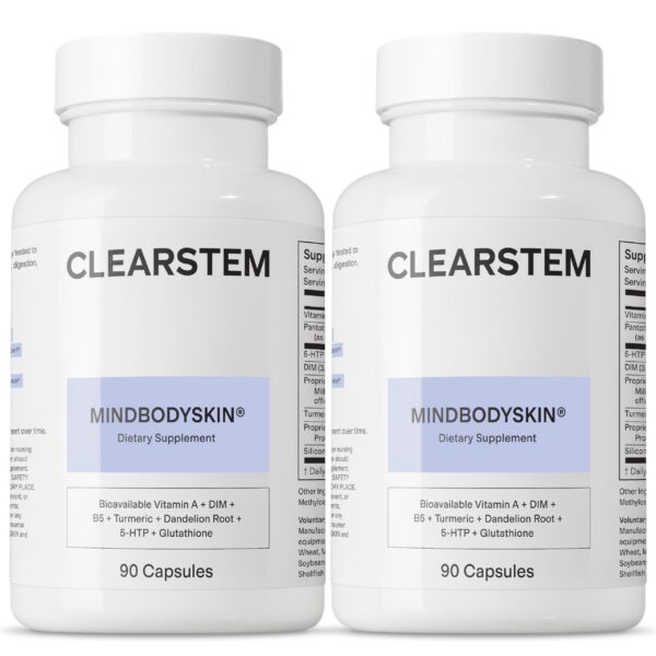 Envase CLEARSTEM MINDBODYSKIN etiqueta