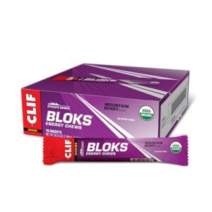 CLIF BLOKS Mountain Berry gomitas energéticas frente
