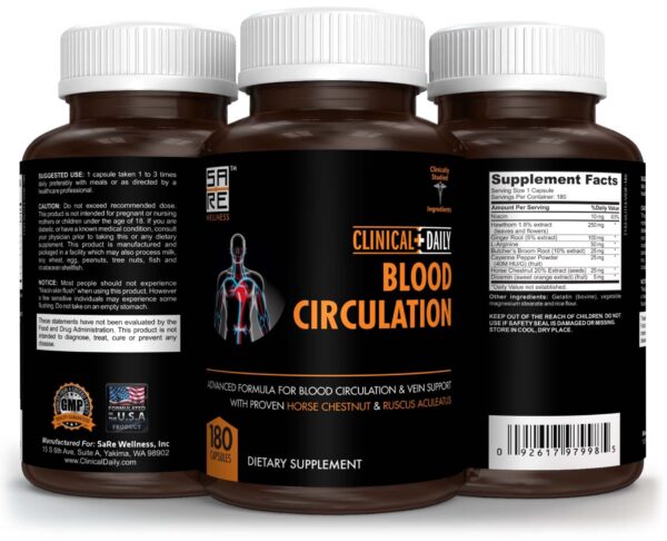 Frasco de cápsulas Clinical Daily con etiqueta