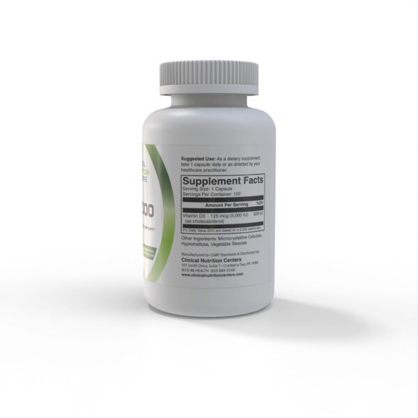 Etiqueta del producto Clinical Nutrition Centers D3 5000