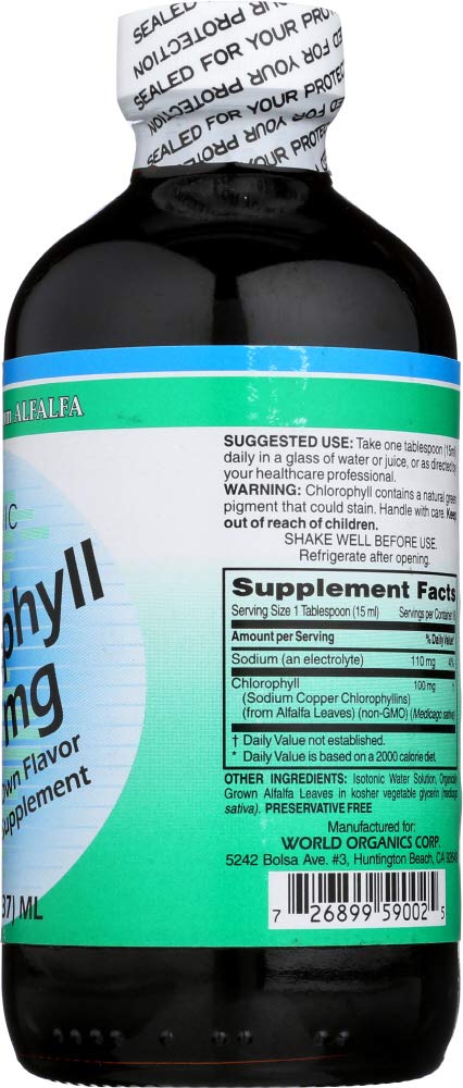 Version 1.0.0 Clorofila concentrada en cápsulas y líquido World Organics