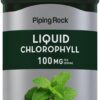 Clorofila líquida Piping Rock 100mg 16oz sabor menta