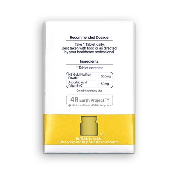 Version 1.0.0 Close up Kōrure Kiwi prebiótico vitaminas tableta