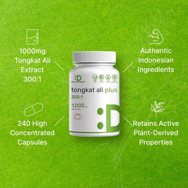 Close-up cápsulas tongkat ali herbal para energía natural