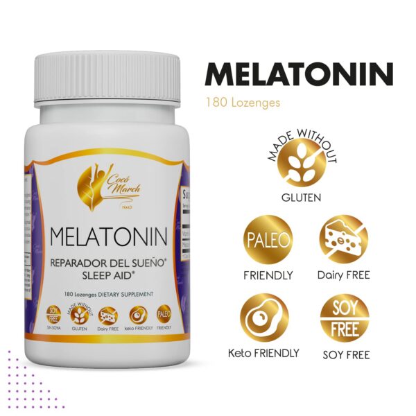 Cocó March Melatonina suplemento para dormir sin gluten 3mg