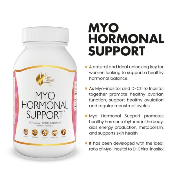 Etiqueta frontal de MYO Hormonal Support