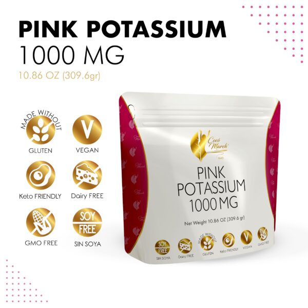 Etiqueta lateral de Pink Potassium Cocó March N.M.D