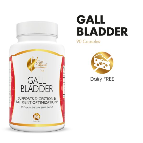 Frente de caja y frasco Cocó March Vesícula Biliar