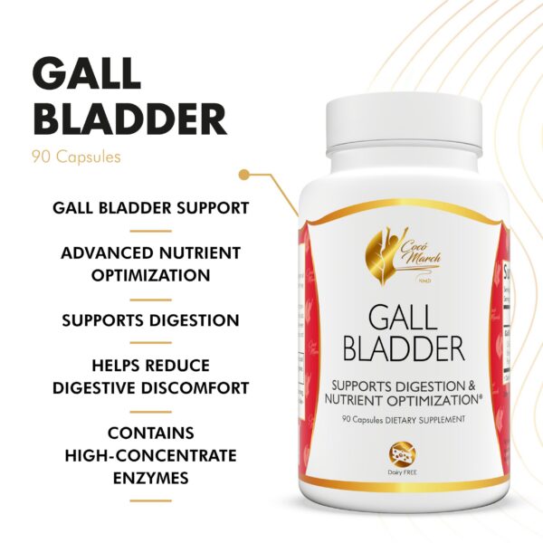 Etiqueta con ingredientes Cocó March Vesícula Biliar