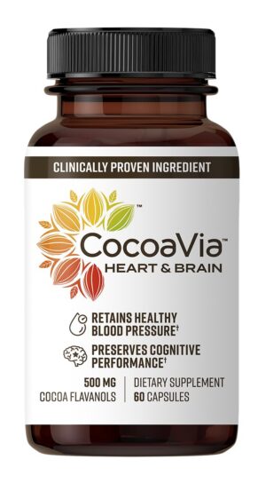 CocoaVia frasco con cápsulas frente