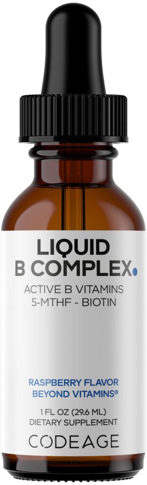 Frasco Codeage B-Complex líquido sabor frambuesa