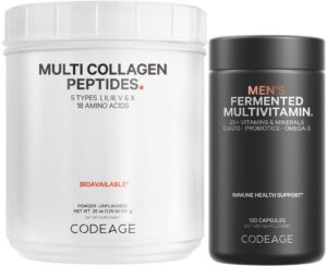 Version 1.0.0 Codeage colágeno y multivitamínico para hombres frasco