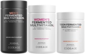 Codeage paquete familiar multivitaminas frasco y etiqueta