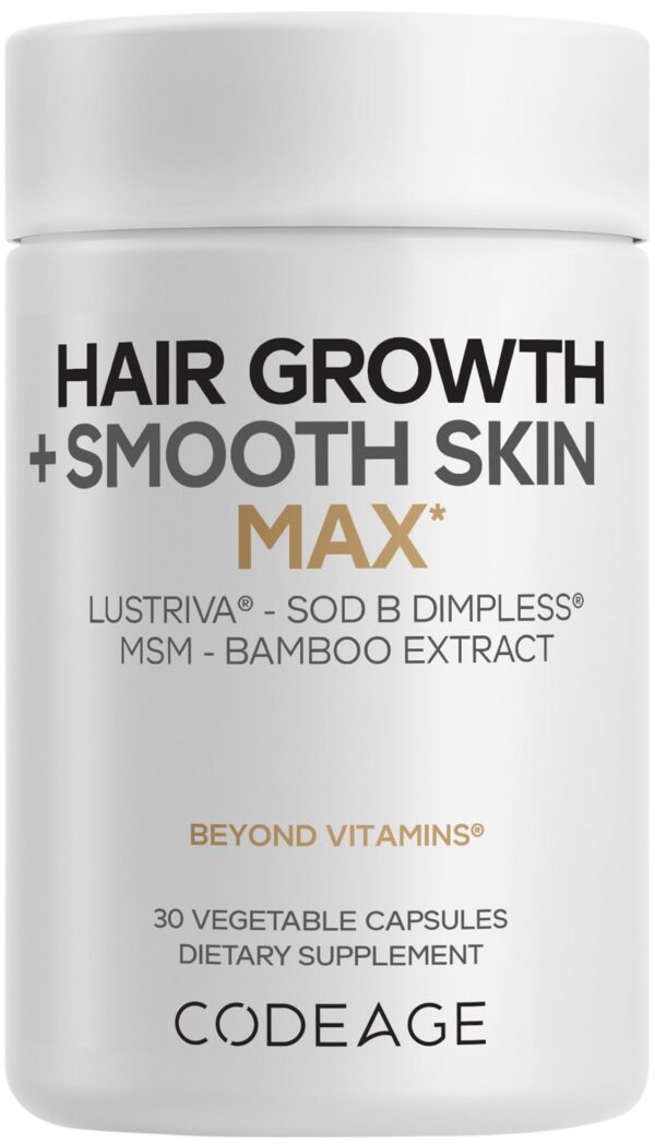 Frente del frasco Codeage Hair Growth Smooth Skin Max