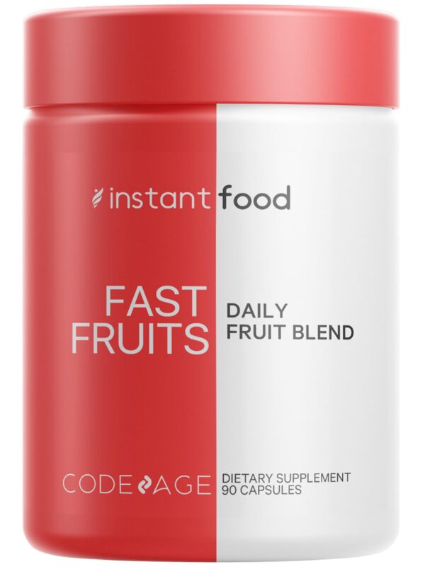 Código Codeage Instantfood Fast Fruits frasco frontal