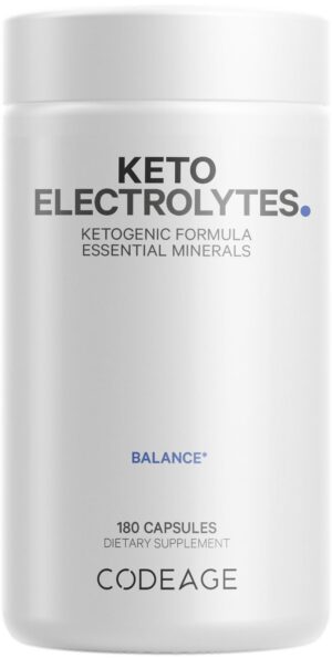 Codeage Keto Electrolytes frasco y cápsulas