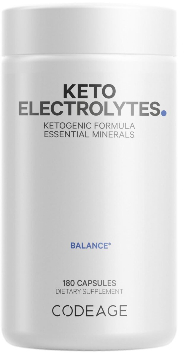 Codeage Keto Electrolytes frasco y cápsulas