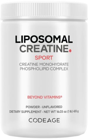 Version 1.0.0 Frasco frontal Codeage Liposomal Creatine