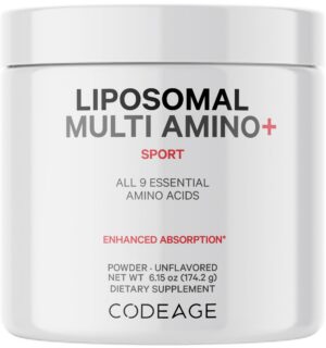 Frasco del suplemento Codeage Liposomal Multi Amino