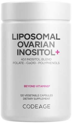 Codeage Liposomal Ovarian Inositol+ cápsulas vista frontal