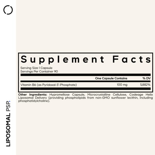 Version 1.0.0 Codeage Liposomal P5P Etiqueta Frontal