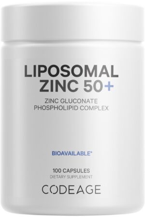 Frente de la botella Codeage Liposomal Zinc