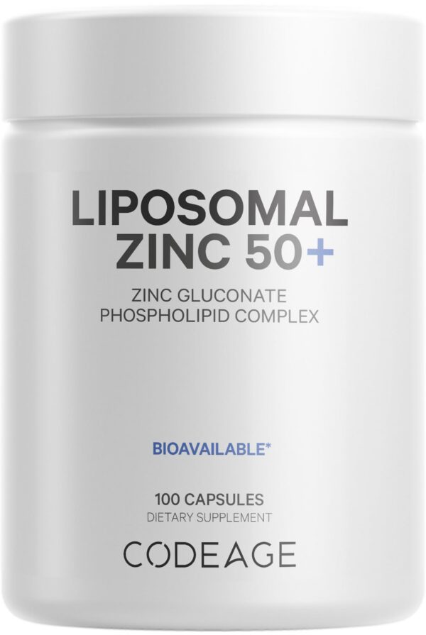 Frente de la botella Codeage Liposomal Zinc