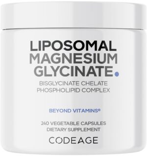 Codeage liposomal magnesio glicinato etiqueta frontal