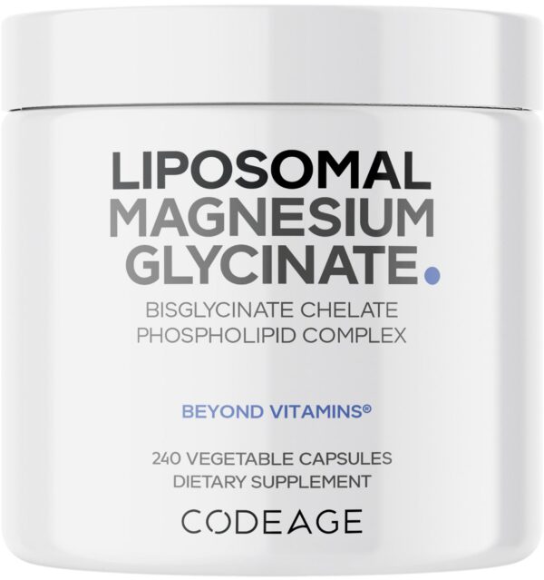 Version 1.0.0 Codeage liposomal magnesio glicinato etiqueta frontal