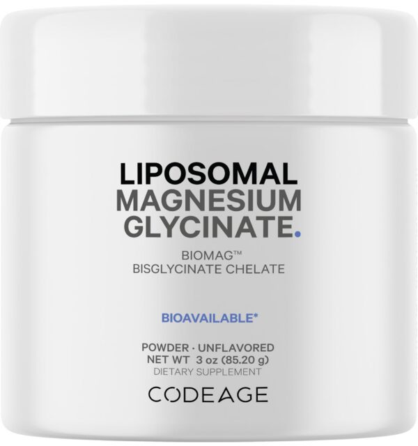 Version 1.0.0 Codeage magnesio glicinato polvo etiqueta frontal