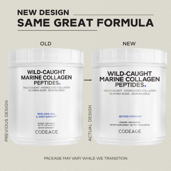 Codeage Marine Collagen Powder mezclado en bebida