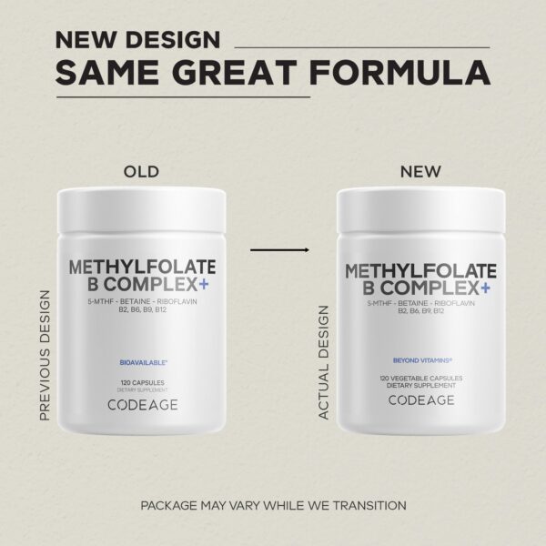 Version 1.0.0 Frasco de Codeage Methylfolate B Complex