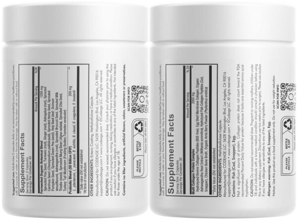 Etiqueta de cápsulas Codeage